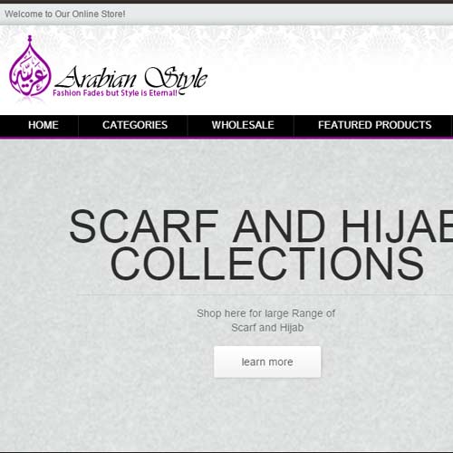 Arabian Styles Magento Based eCommerce Website