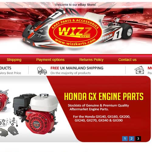WIZZ KARTS - eBay store front design