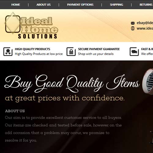 Ideal Home Solutions - eBay store front design