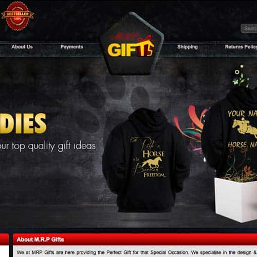 M R P Gifts - eBay store front design
