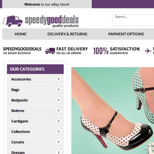 Speedy Good Deals - eBay store front design