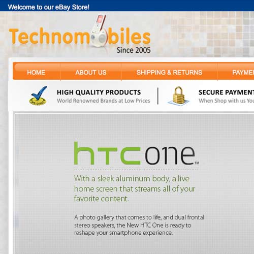 Technomobiles Outlet – eBay store front design