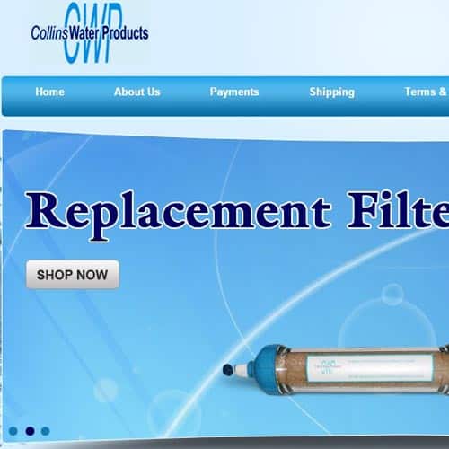 Collins water products - eBay store front design