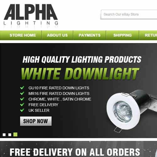 Light-Bulbs-From-Alpha - eBay store front design