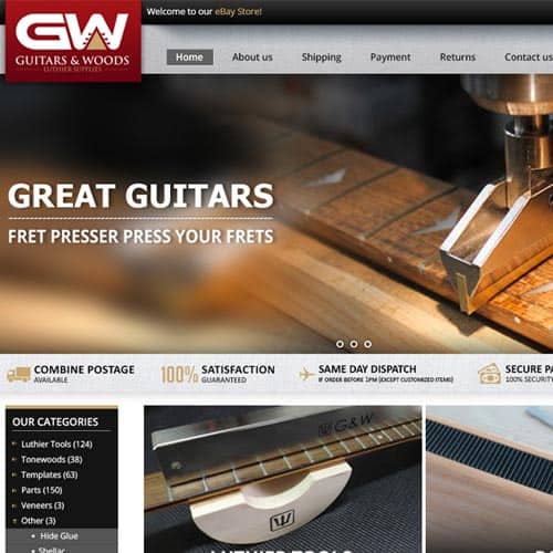 Guitar Wood Supplies - eBay store front design