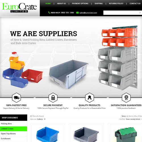 Eurocrate - eBay store front design