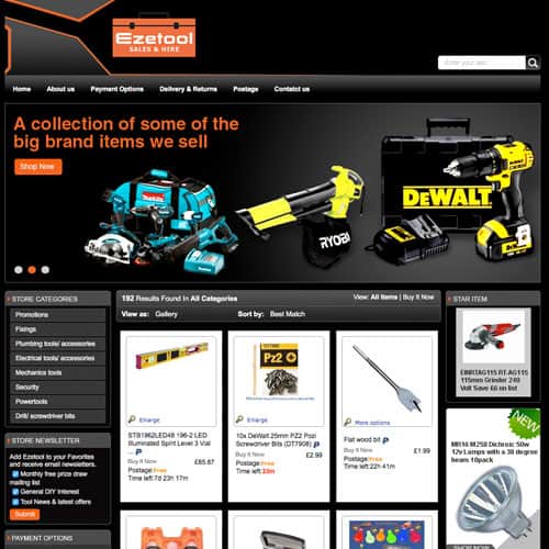 Ezetools – eBay store front design