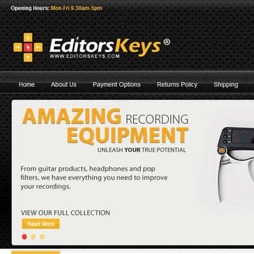 Editors Keys – eBay store front design