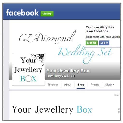 Your Jewellery Box UK Facebook eCommerce Store