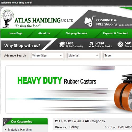 Atlas Handling eBay Store Front Design