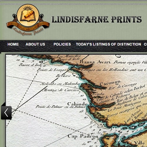 LINDISFARNE ANTIQUE PRINTS AND MAPS - eBay store front design