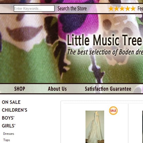 Little music tree - eBay store front design