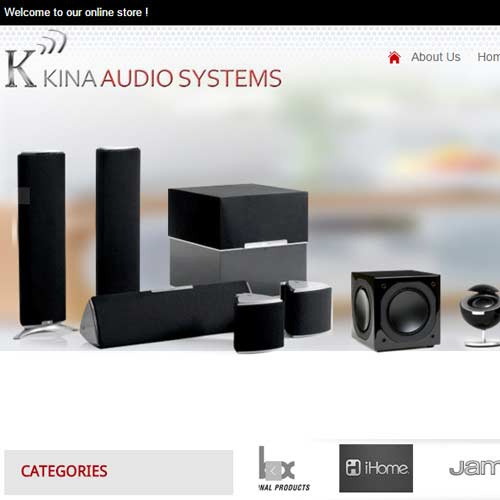 Kina Audio Systems eCommerce Website Design