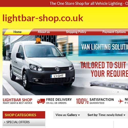 Lightbar Shop - eBay store front design