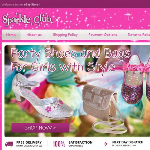 sparkle club - eBay store front design
