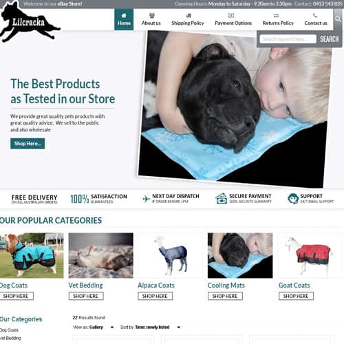 Lilcracka Pet Supplies - eBay store front design