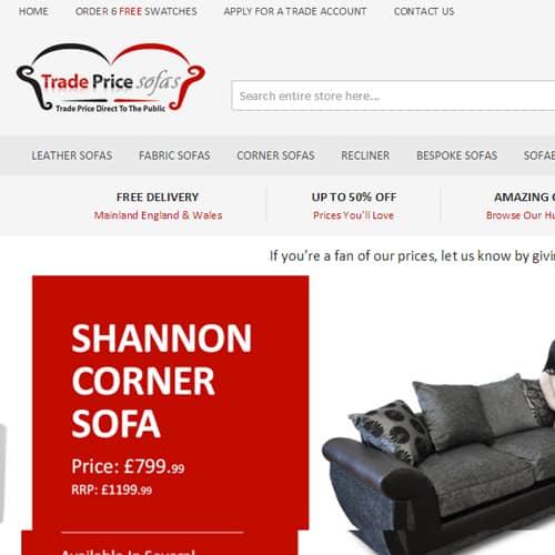 Trade Price Furniture eCommerce Website Design