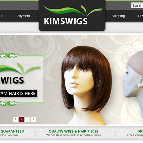 Kims Wigs and Hair Pieces – eBay store front design