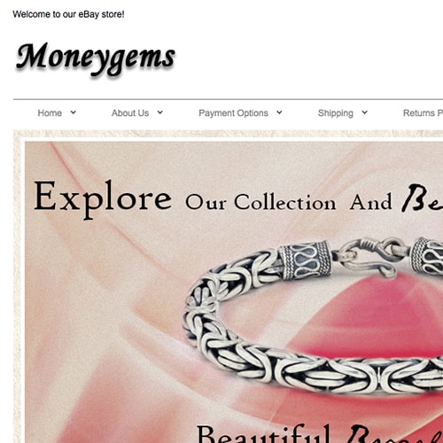 Moneygems – eBay store front design