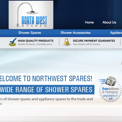 North West Shower Spares – eBay store front design