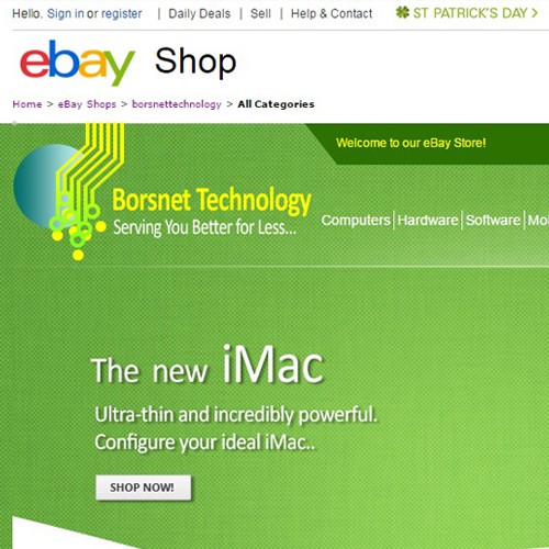Borsnet Technology - eBay store front design