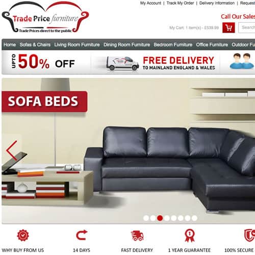Trade Price Furniture eCommerce Website Design